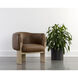 Trine Rustic Oak / Vintage Camel Leather Lounge Chair